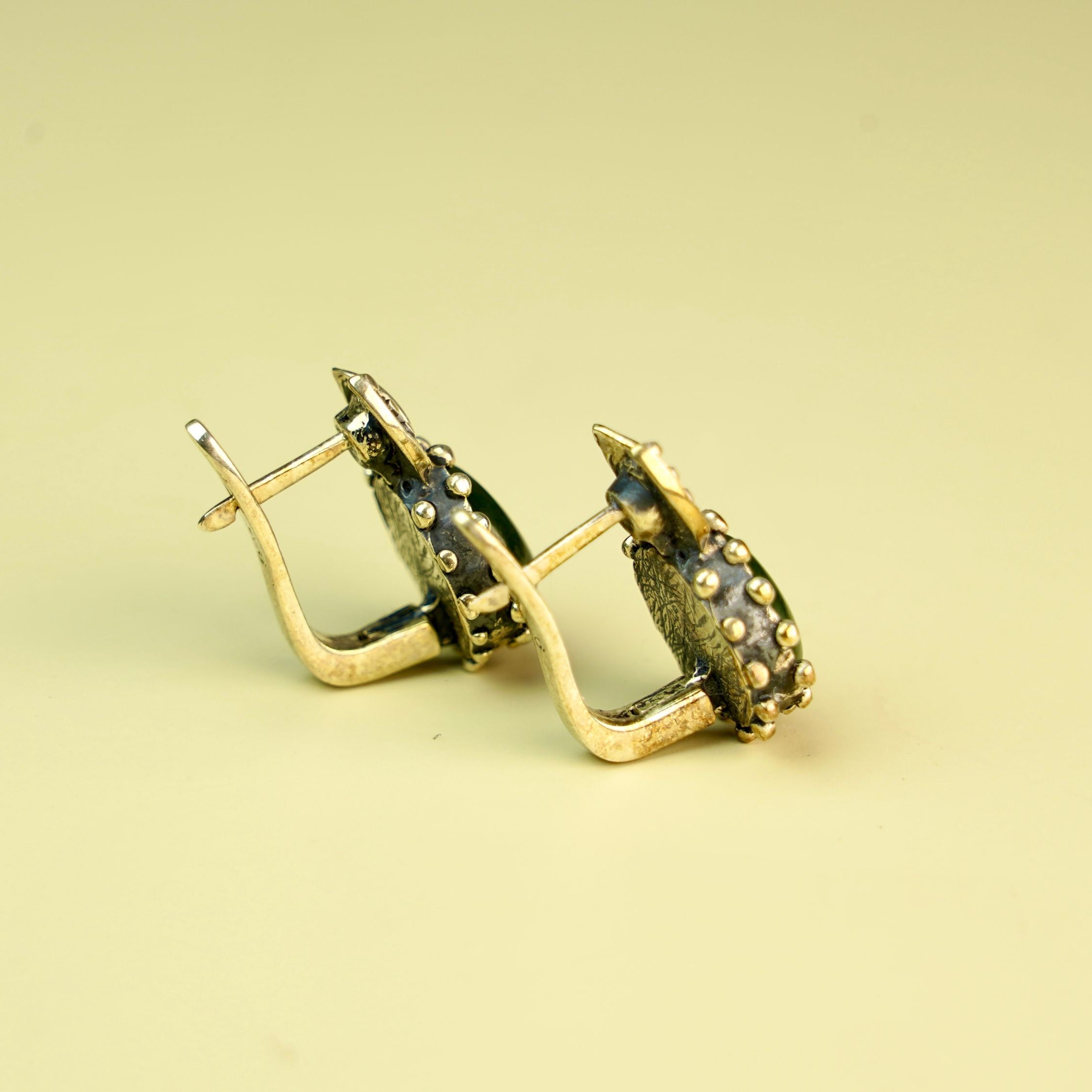 jade leverback earrings closure detail secure silver back design