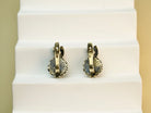 Labradorite leverback earrings back symmetry view sterling silver craftsmanship