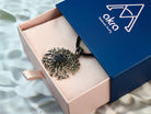 tourmaline pendant in gift box, jewelry packaging ready for gift