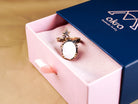 Moonstone ring gift box packaging ready for gifting jewelry