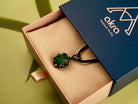 malachite necklace gift box packaging green gemstone pendant