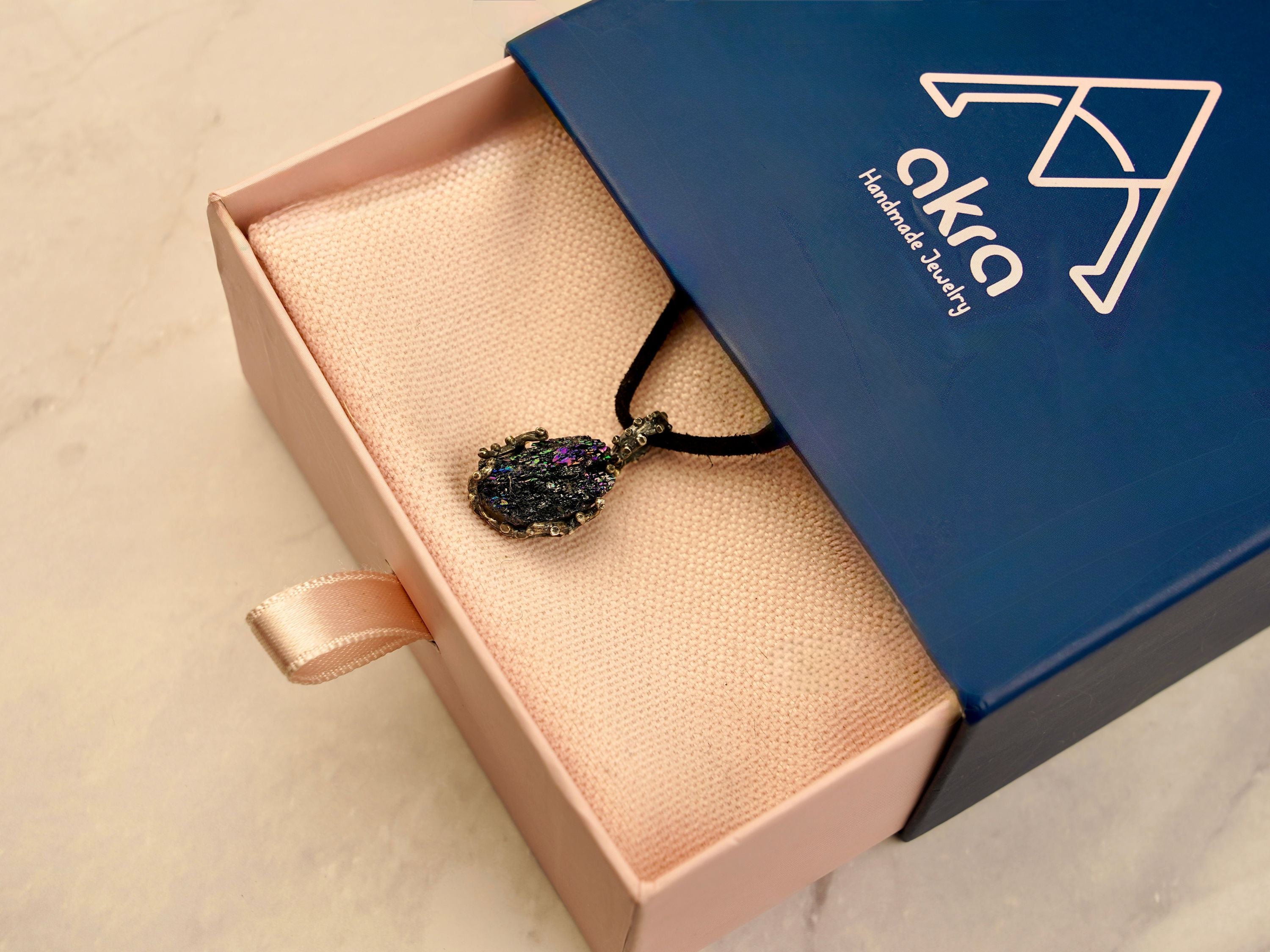 black tourmaline necklace gift packaging akragems jewelry box