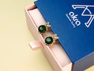 jade earrings gift box packaging green gemstone jewelry