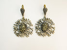 pyrite earrings raw gold stone sterling silver statement earrings