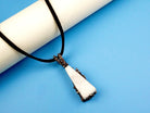 Moonstone necklace raw white crystal pendant sterling silver necklace 