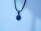 Labradorite necklace blue flash pendant sterling silver jewelry 