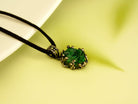malachite pendant close up green gemstone pattern texture necklace