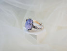 rose quartz ring soft pink glow natural stone silver ring