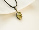 pyrite pendant metallic gold shine natural stone necklace