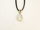 backside pyrite pendant sterling silver craftsmanship detail
