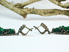leverback closure malachite drop earrings sterling silver detail