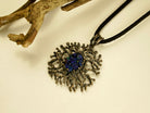 lapis lazuli necklace aesthetic blue gemstone statement jewelry look