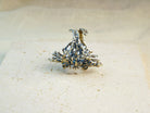 Moonstone ring back view artistic structure sterling silver statement ring