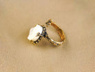 Moonstone ring full shape view adjustable sterling silver ring design