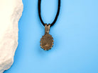 moonstone pendant backside detail sterling silver necklace