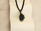 black tourmaline necklace raw crystal detail unique texture pendant