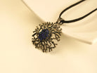 lapis lazuli pendant elegant blue gemstone silver necklace design