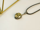 pyrite necklace gold stone pendant natural crystal jewelry