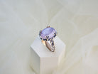 rose quartz ring pink stone statement silver jewelry elegant design