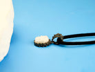 low angle moonstone pendant, natural gemstone structure detail