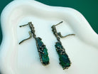 malachite drop earrings lifestyle elegant green gemstone jewelry look