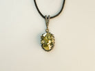 pyrite statement necklace raw gold gemstone sterling silver