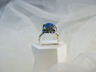 labradorite ring profile view blue flash gemstone statement ring