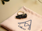 tourmaline ring gothic style raw gemstone jewelry aesthetic look