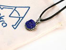 lapis lazuli necklace lifestyle shot, minimal elegant jewelry aesthetic