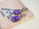 amethyst earrings aesthetic purple gemstone jewelry elegant drop style