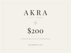 AKRA 200 dollar gift card for handmade gemstone and enamel jewelry