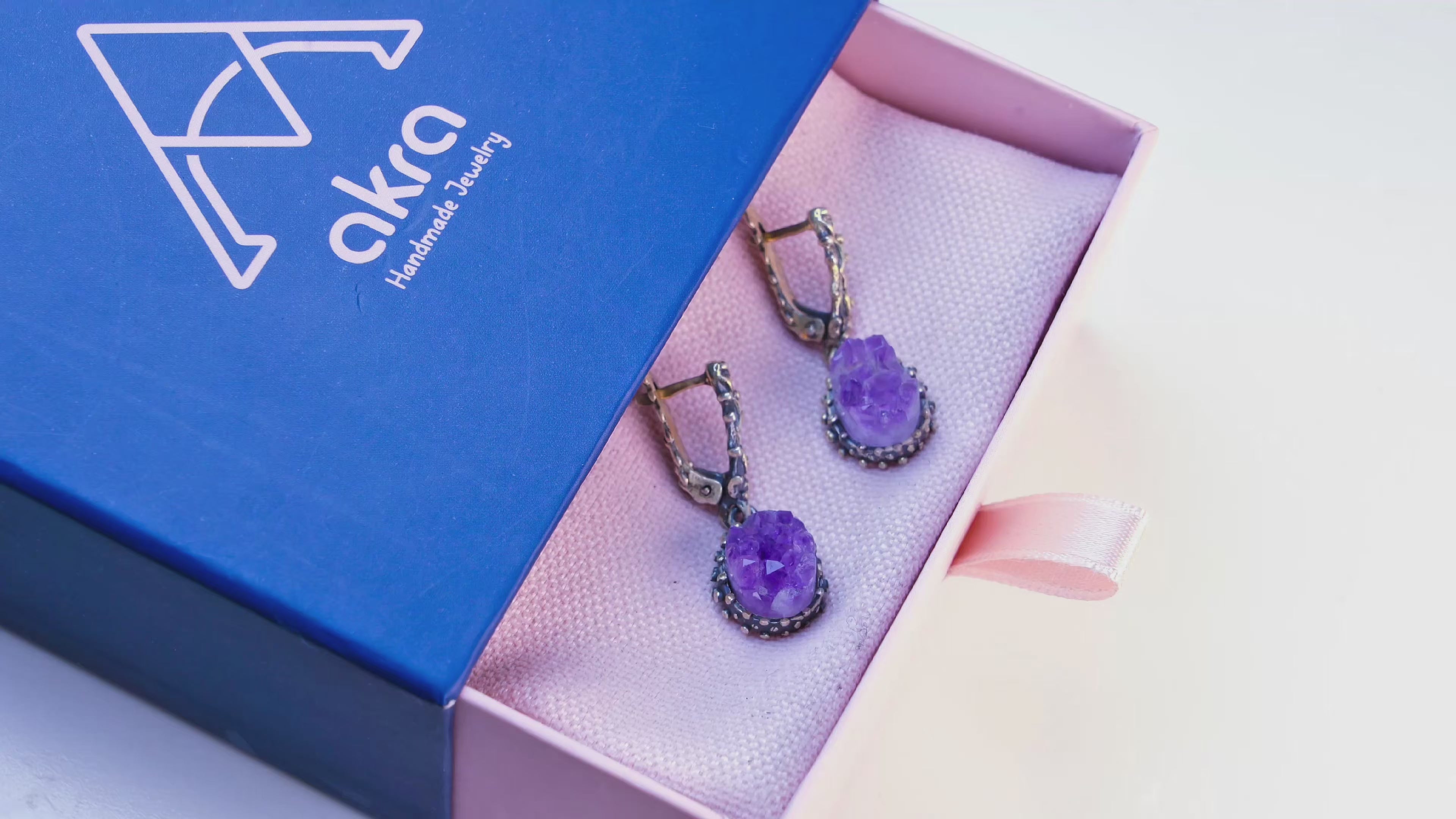 amethyst earrings purple gemstone sparkle sterling silver earrings video