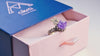 Amethyst ring purple gemstone in motion adjustable sterling silver jewelry video