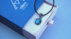 Labradorite necklace blue flash pendant sterling silver iridescent gemstone handmade jewelry elegant necklace