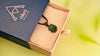 malachite necklace green gemstone pattern light reflection sterling silver pendant video